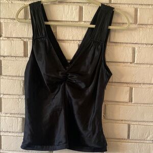 Donna Karan intimates black silk blend top